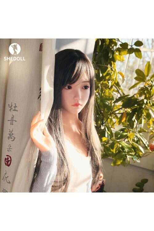 SHEDOLL青檸158cm初戀系棉花糖肌C杯少女 - 純白百褶裙の鄰家妹妹風｜全身仿真紋理+可動口腔定制｜宅男幻想具現化